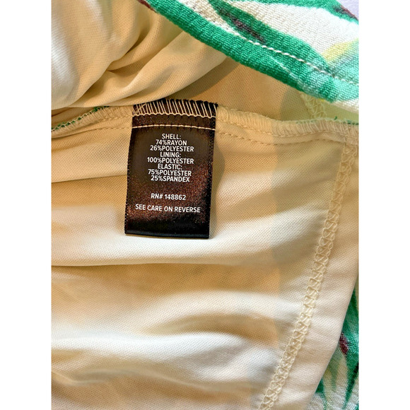 Torrid Womens SZ 2X Teal Smocked Top NEW Ruffle Peplum Tank Boho Tropical Floral - Picture 6 of 9